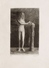 Le roi Cophetua - femme nue debout