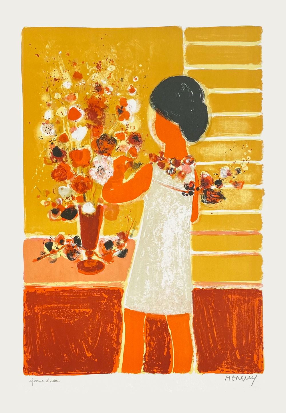 1969 - Femme composant un bouquet II