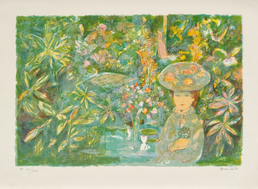 Jeune fille dans le jardin
