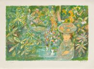 Jeune fille dans le jardin