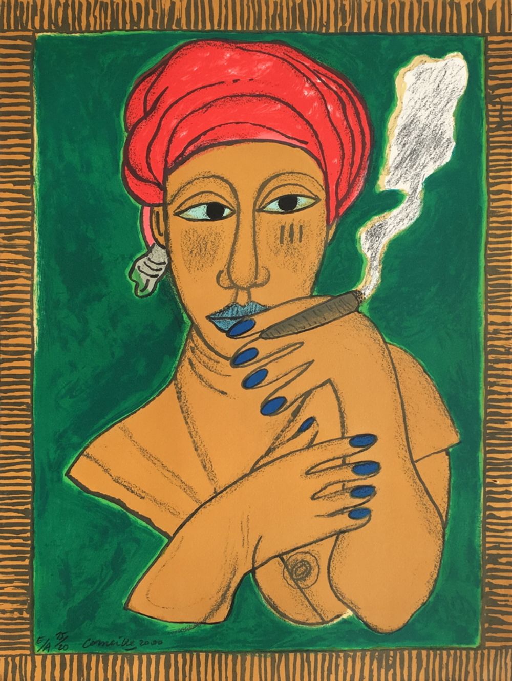 2000 - Afro-cubaine fumant le cigare