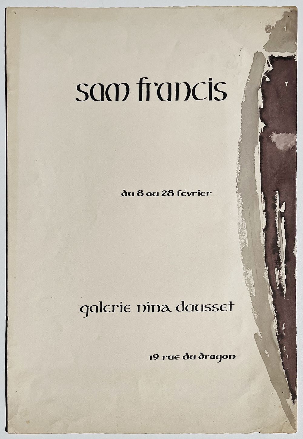 Galerie Nina Dausset - watercolored by hand by S.F.