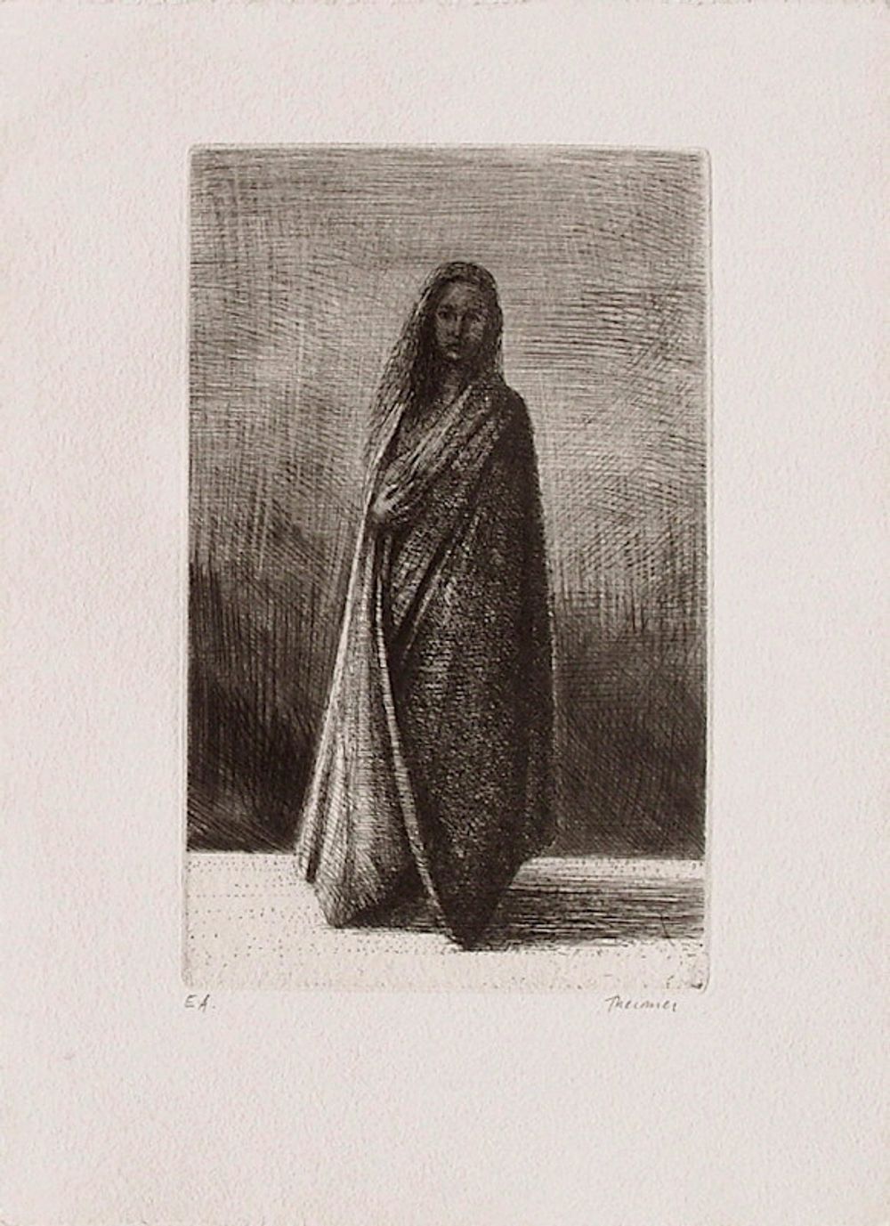 Le roi Cophetua - femme drapée