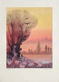 Les corbeaux au crépuscule