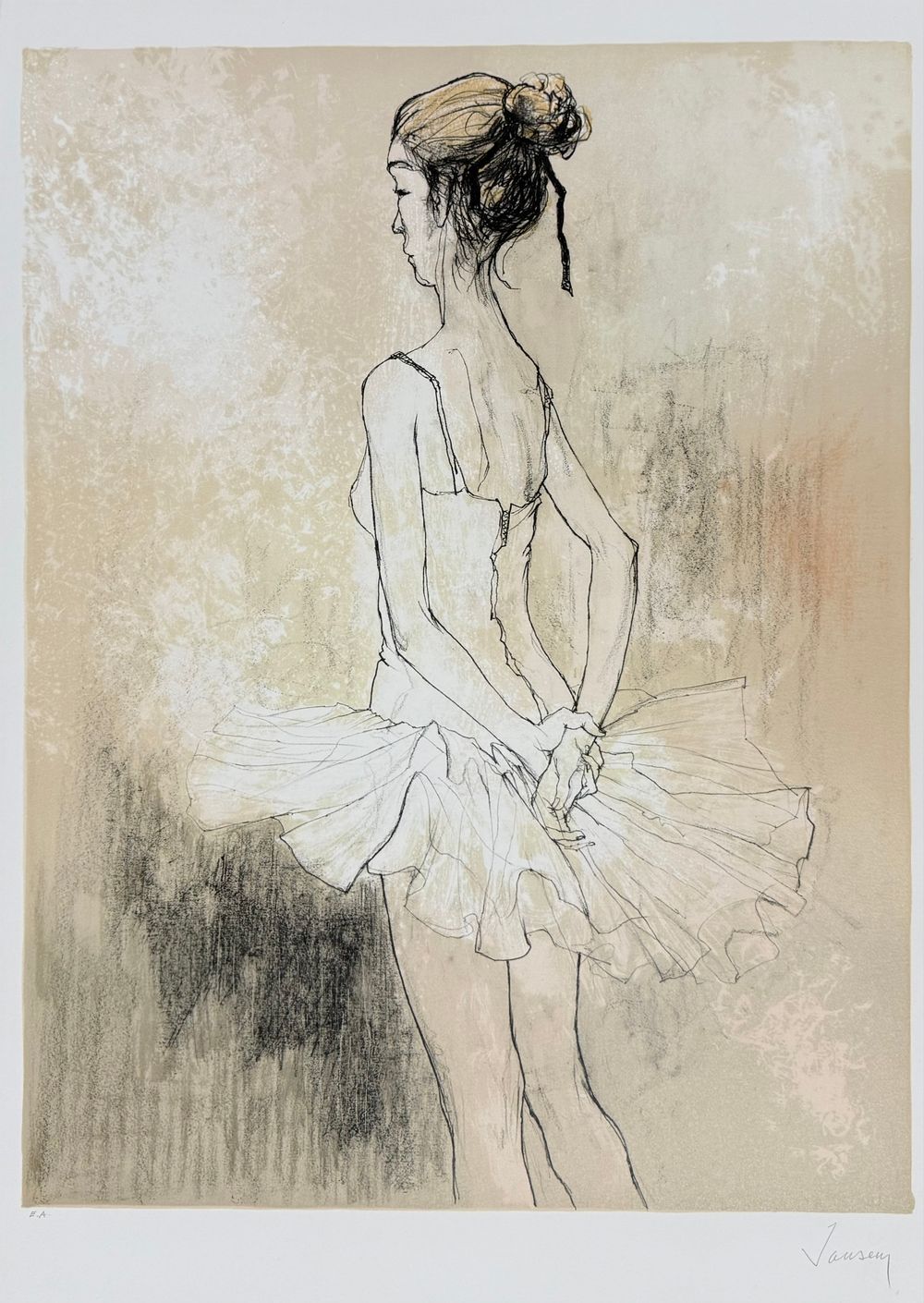 Ballerine au chignon