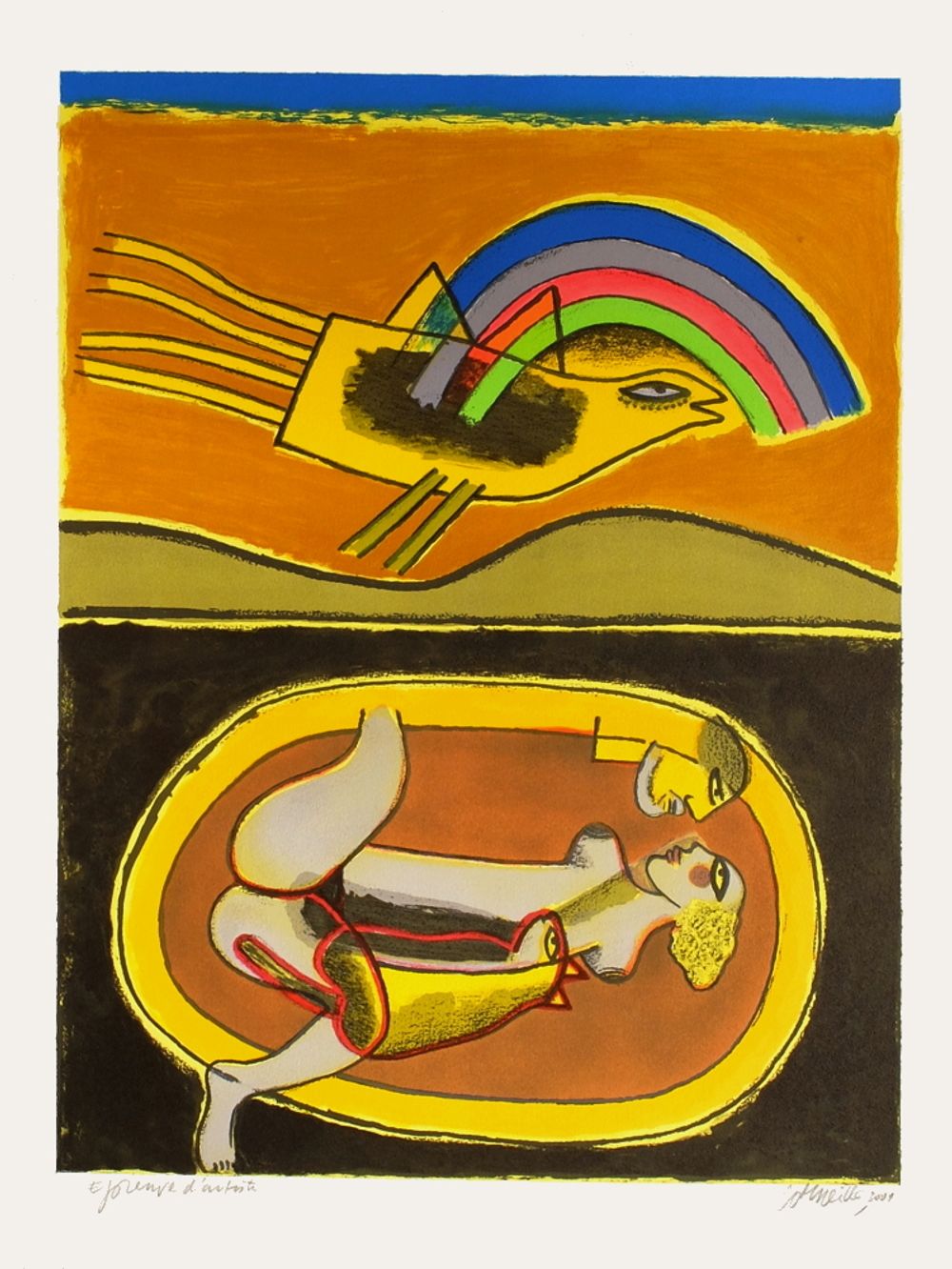 2008 - Couple à l'oiseau arc en ciel