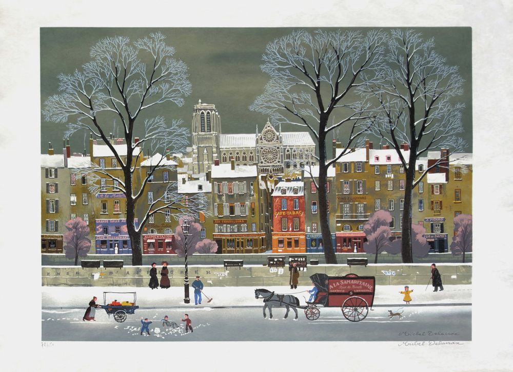 Les quais sous la neige