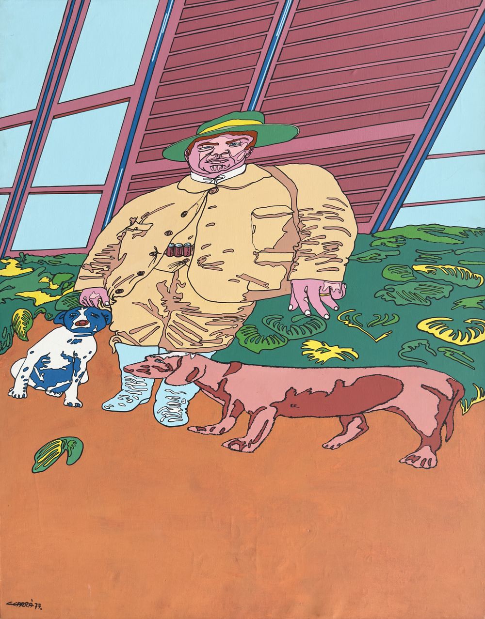 Chasseur au repos dans sa villa