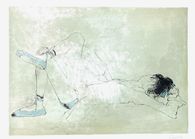 Ballerine aux chaussons bleus