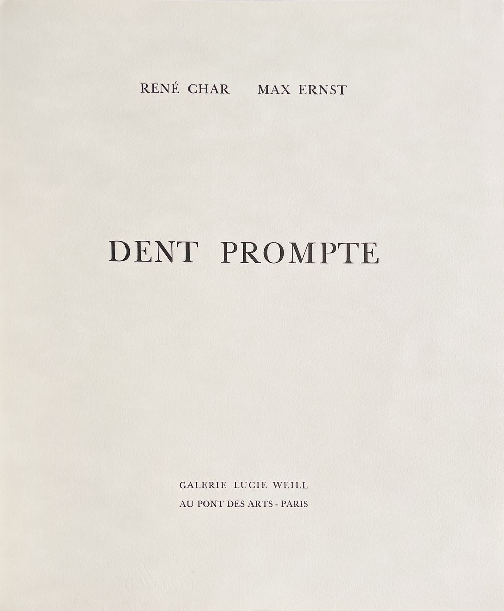 Dent prompte - René Char (complete portfolio)