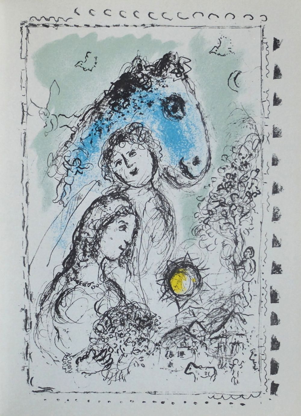 DLM250 - Cheval bleu au couple