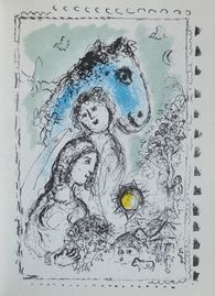 DLM250 - Cheval bleu au couple