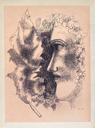 Tête et feuille