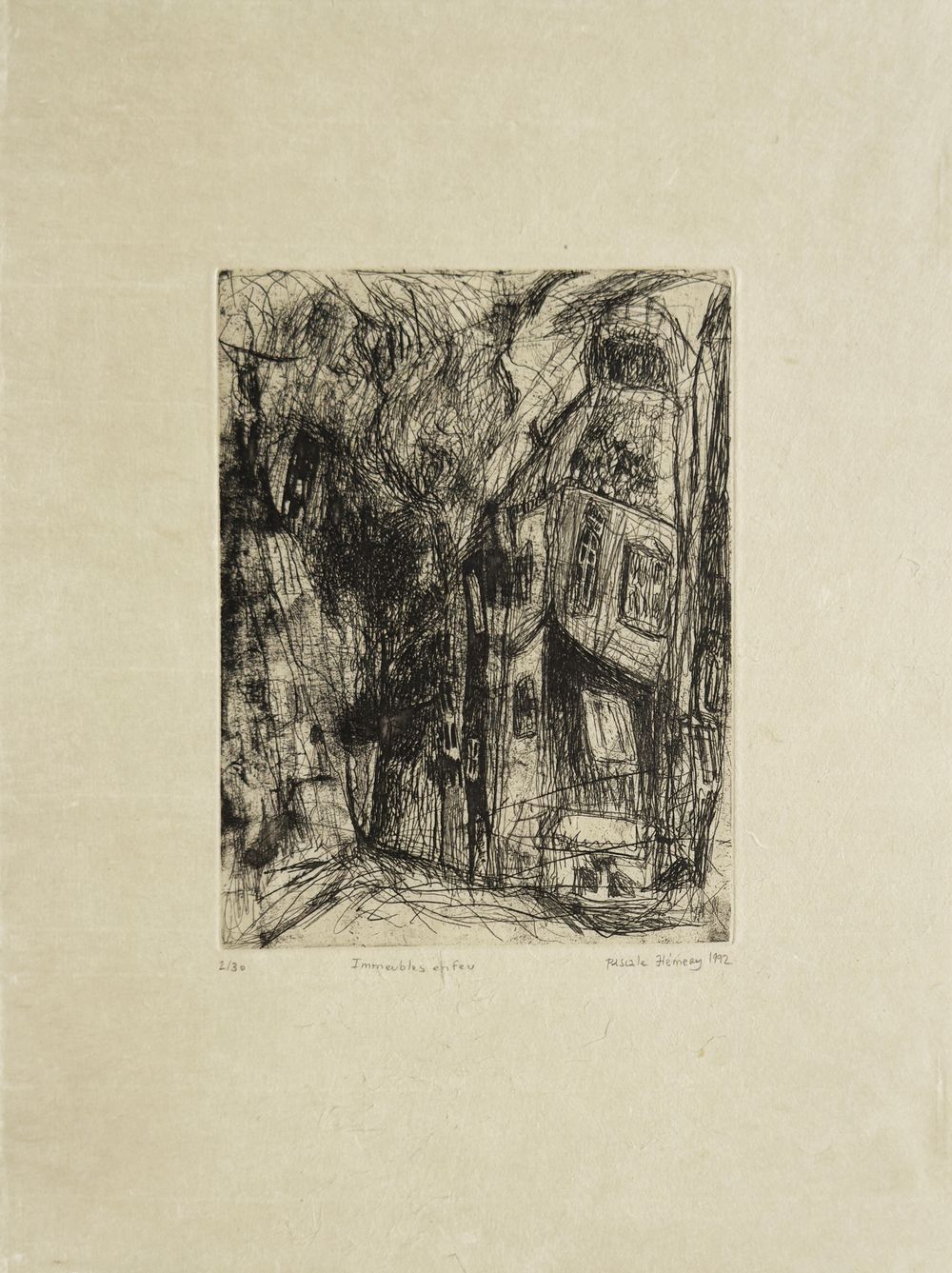 Immeubles en feu