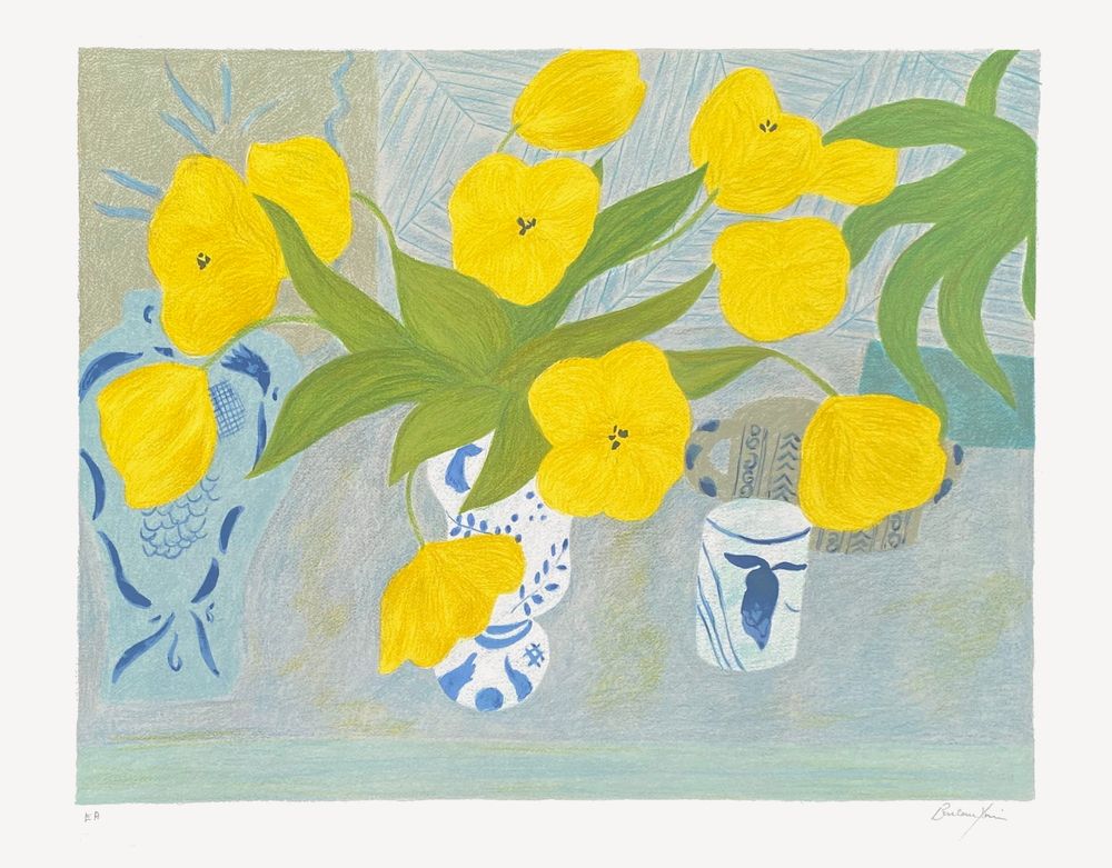 Tulipes jaunes au vase de Sèvres V