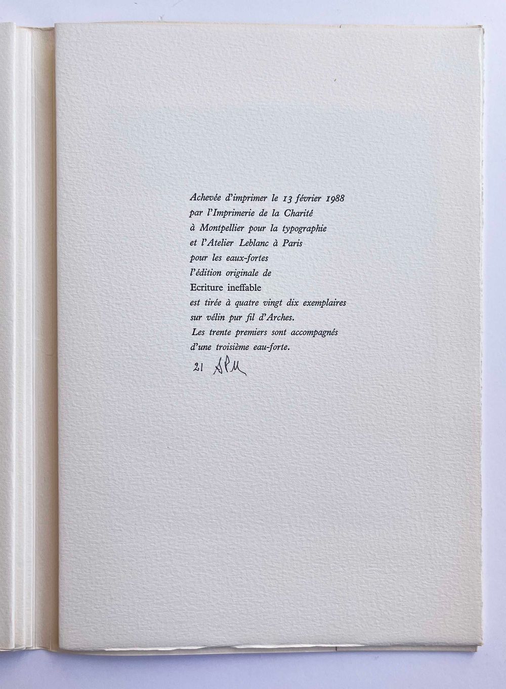 Ecriture ineffable (3 gravures signées)