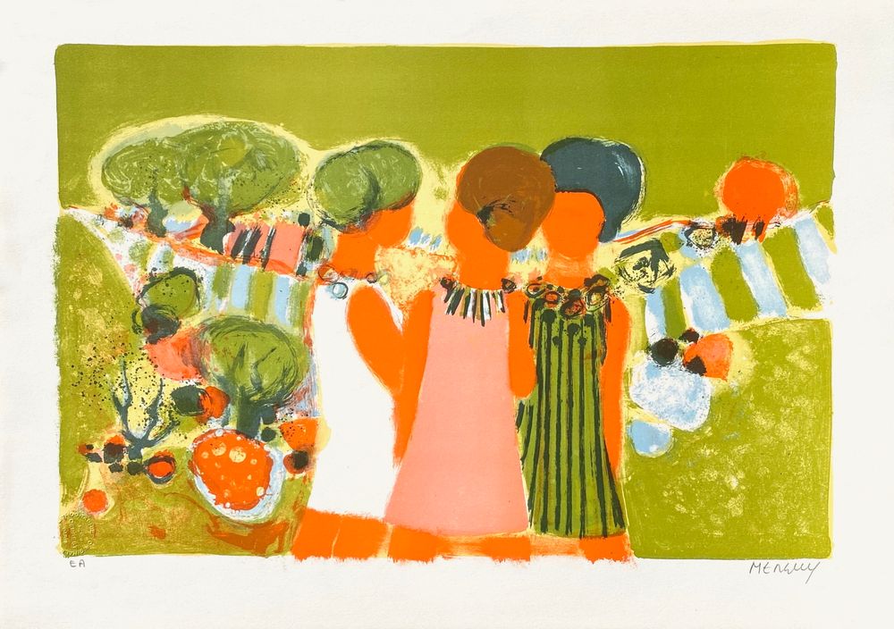 1970 - Trois femmes dans un paysage