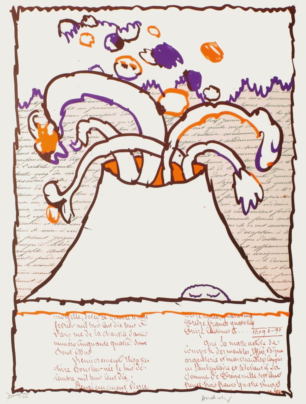 Volcan dépeint