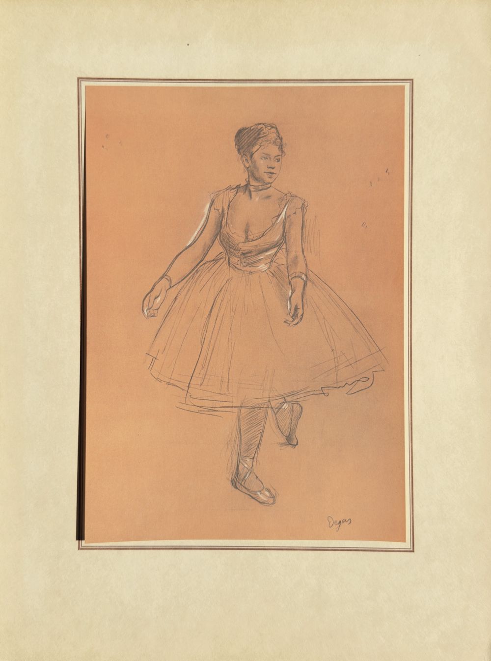 Pastels et dessins - Etude de danseuse