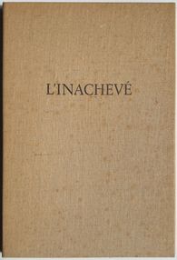 L'inachevé (8 gravures signées)