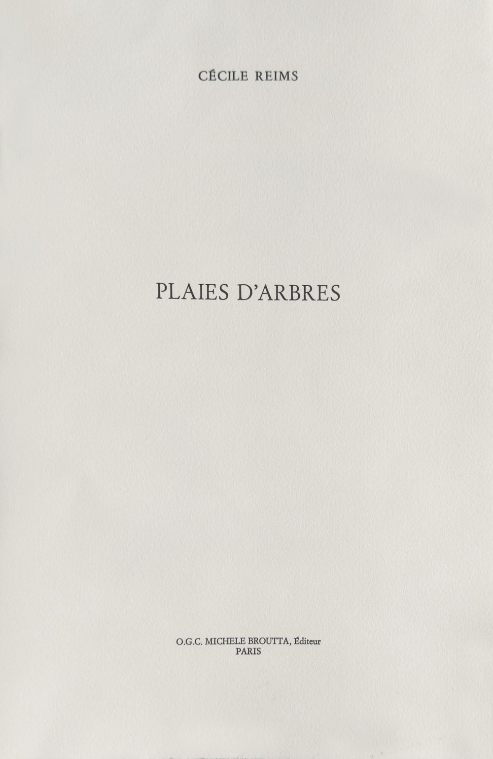 Plaies d'arbres (portfolio de 10 gravures)