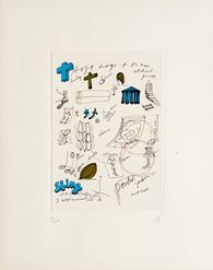 Notes in hand - Sketches for sculptures,Crosses, King...