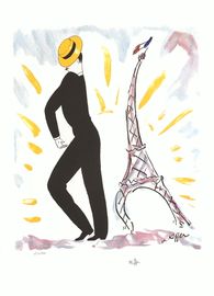 Maurice Chevalier à la Tour Eiffel I