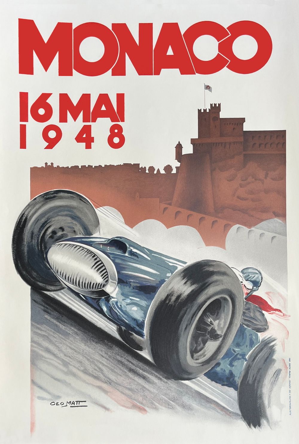 Monaco 1948 Grand Prix automobile par Géo Matt