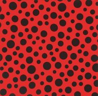 Untitled (black dots on red)