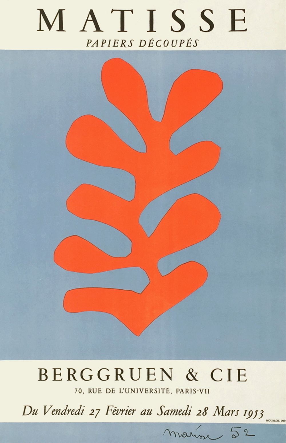 Poster con cornice in rovere - Papiers Découpes - 50x70 Matisse