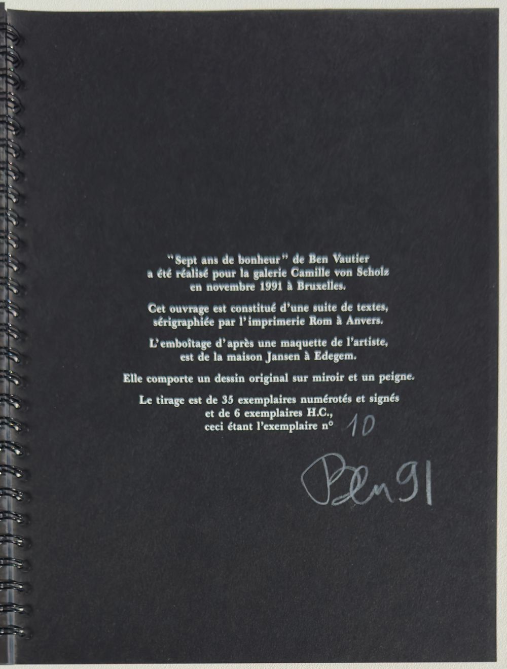 Sept ans de bonheur - Livre objet avec miroir + dessin et peigne