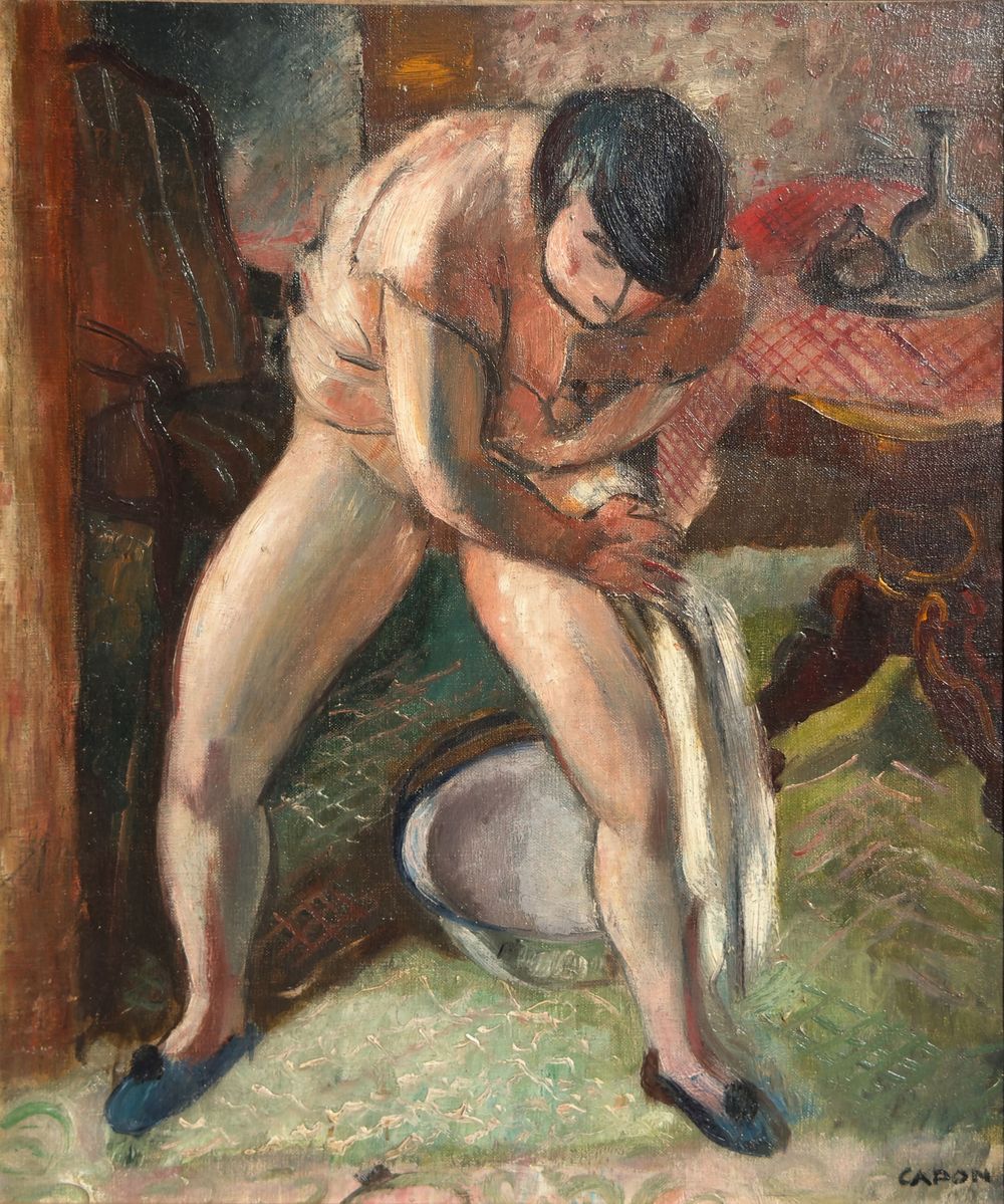 Femme à la toilette