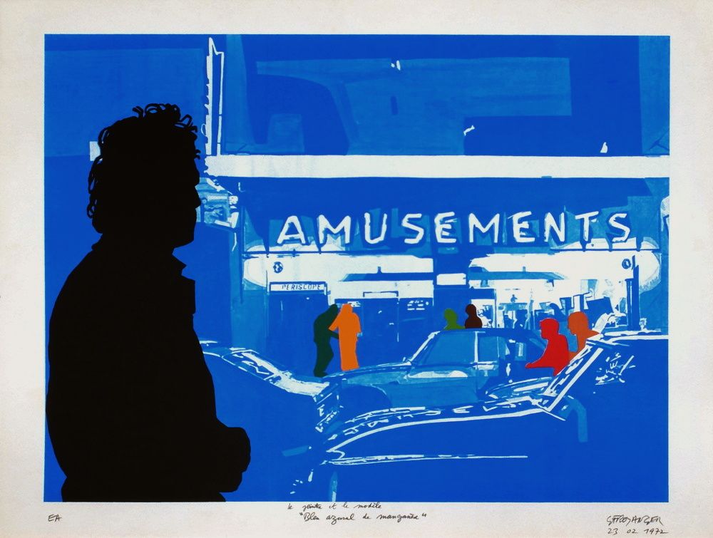 Peintre et modèle : bleu azural de manganèse