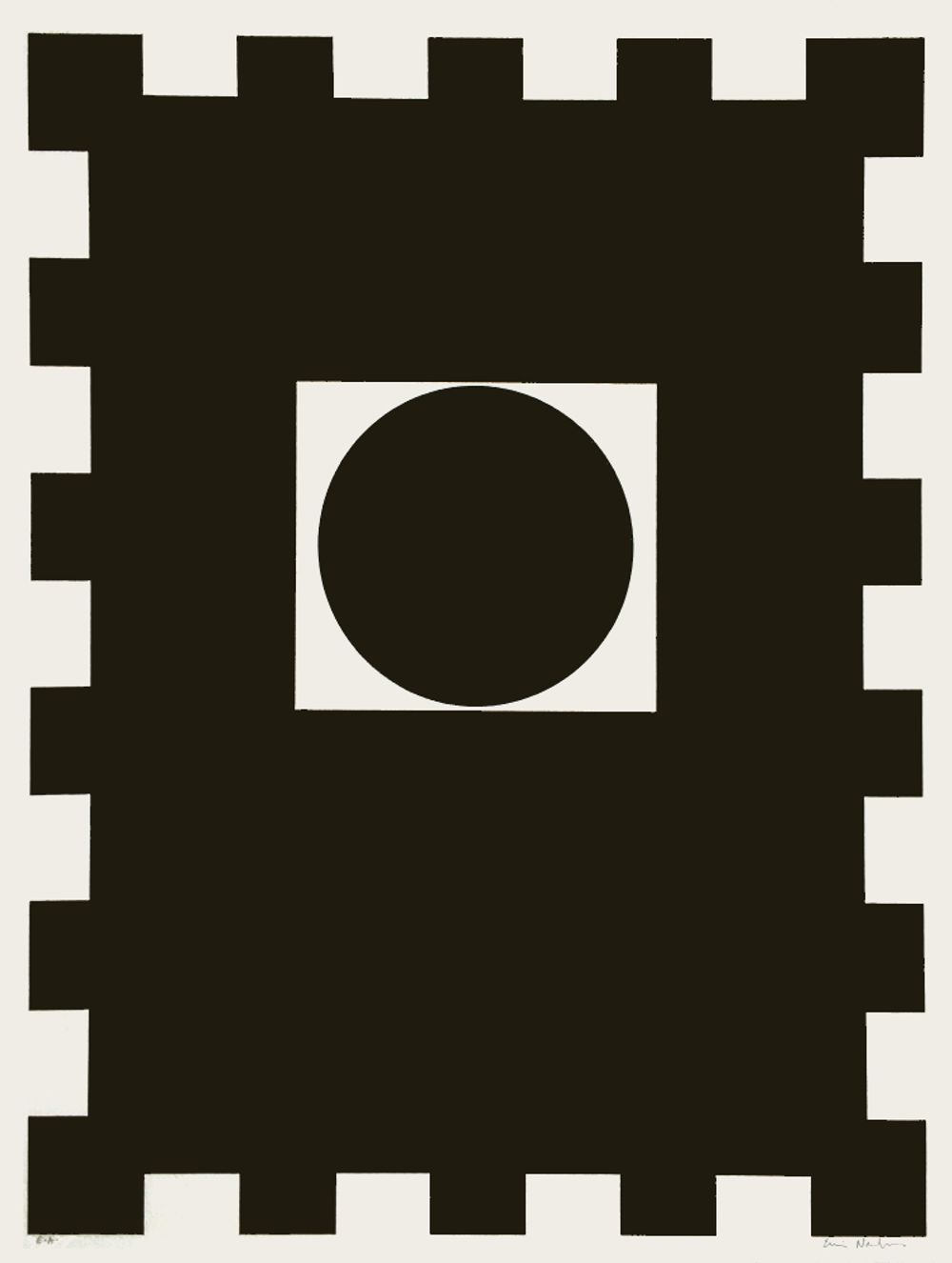 Cercle et carré (noir et blanc)