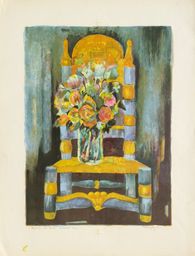 Le bouquet sur la chaise