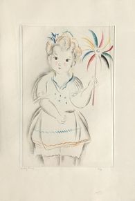 Fillette au moulinet