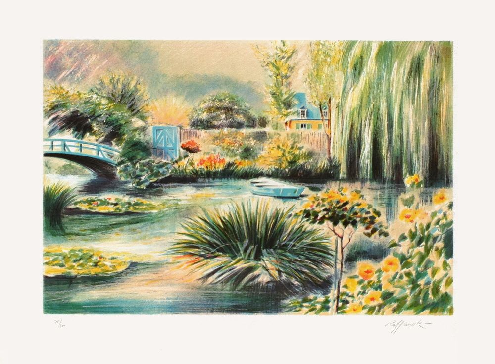 Giverny - Une barque sur l'eau