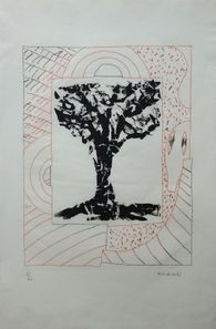 Arbre central, à l'orange
