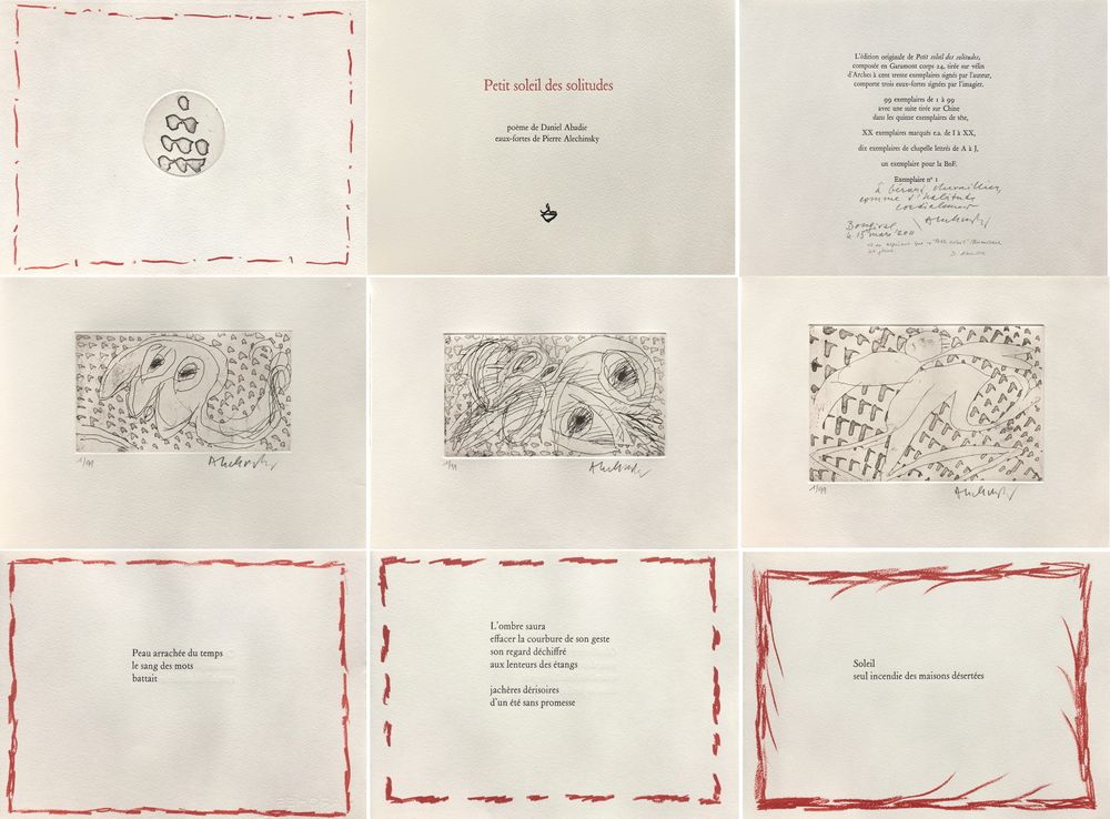 Petit soleil des solitudes (avec suite - set of 6)
