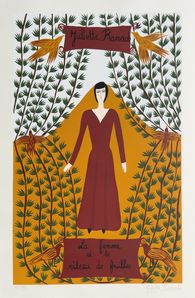 La femme et le rideau de feuilles