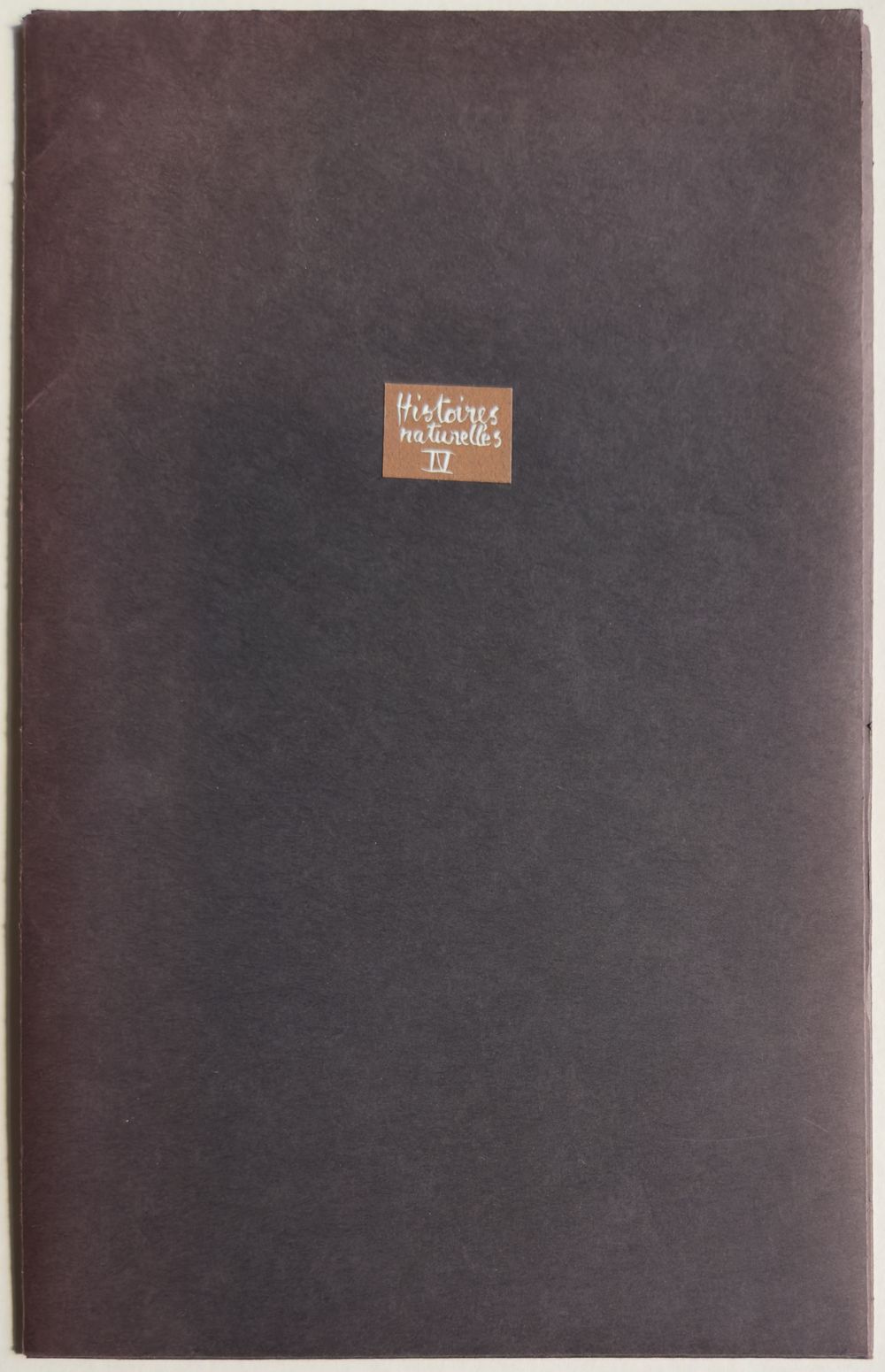 Histoire naturelle IV (portfolio de 5 gravures)