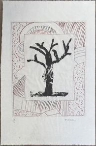 Arbre central, au rouge