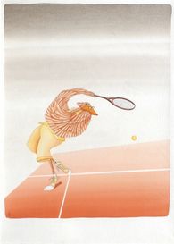 La tennis-woman