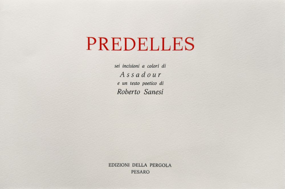 Predelles - 6 gravures signées - Texte de Roberto Sanesi