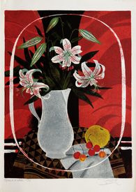 Fleurs de lys et cerises I