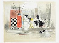 Nature morte aux pierrots
