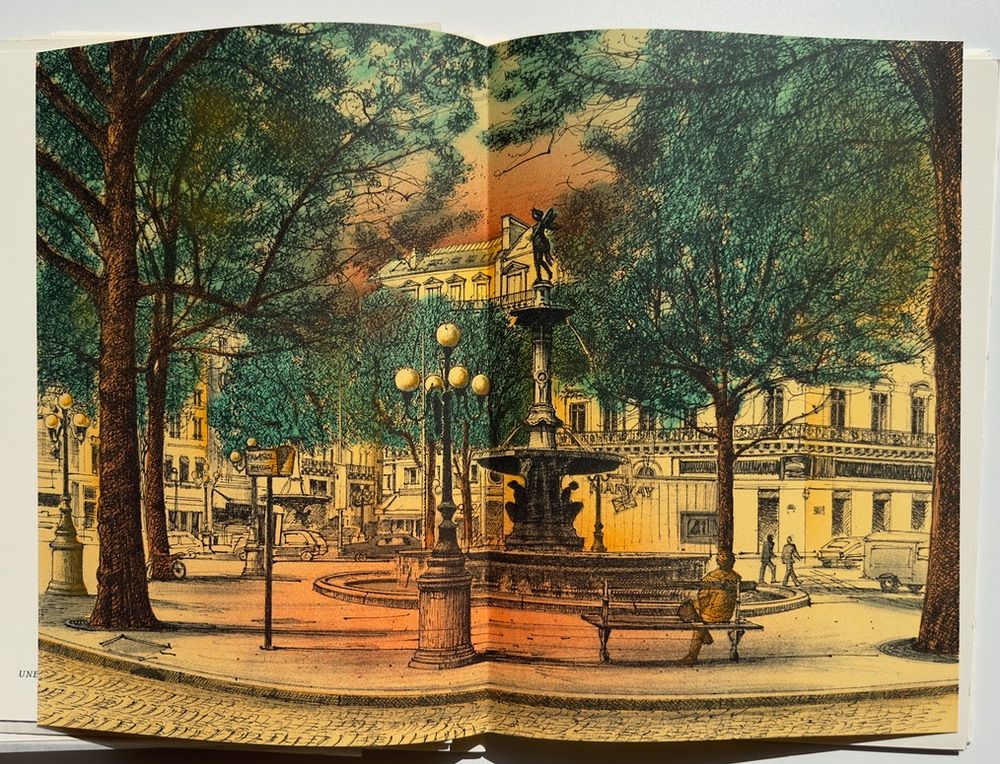 Paris sur Seine (illustrated book + original drawing)