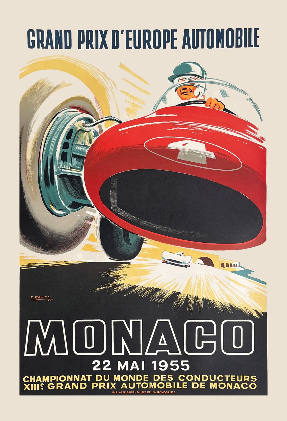 Monaco 1955 Grand Prix d'Europe automobile par Jacques Ramel