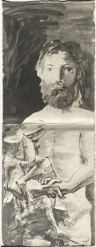 La flûte double - L'homme au mouton