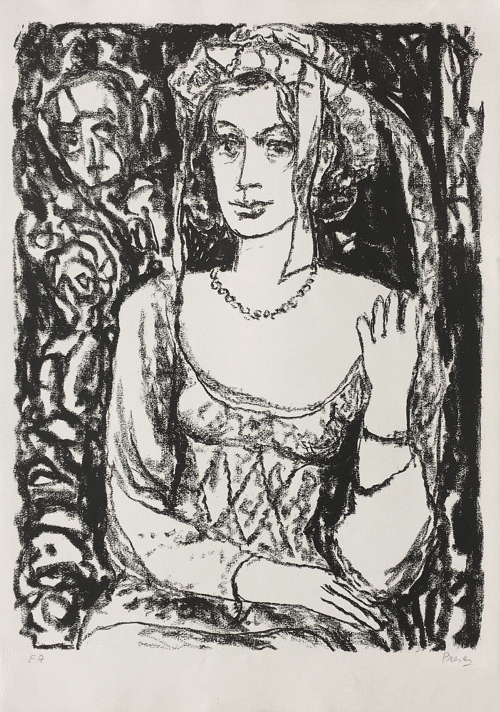 Femme au collier de perles